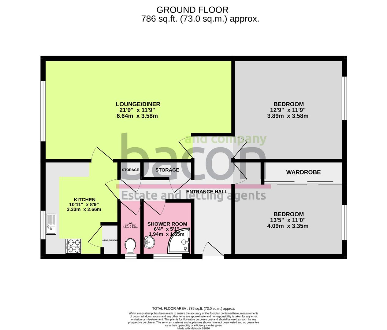 Floor Plan | Apartment | Warner Road, Broadwater, Worthing, BN14 8DP | For Sale